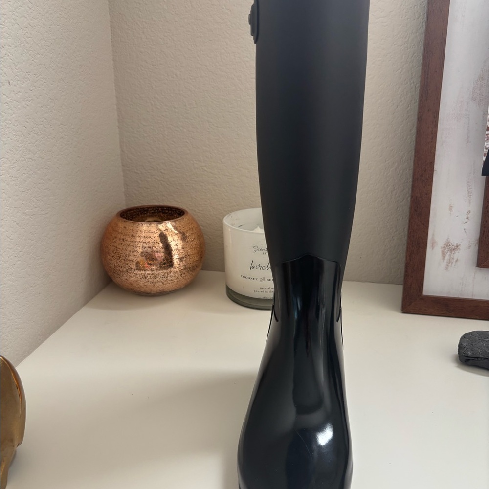 Hunter Womens Black Rain Boots